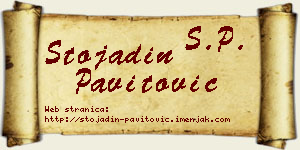 Stojadin Pavitović vizit kartica